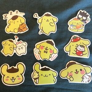 Sanrio “Pompompurin” Vinyl Sticker Lot